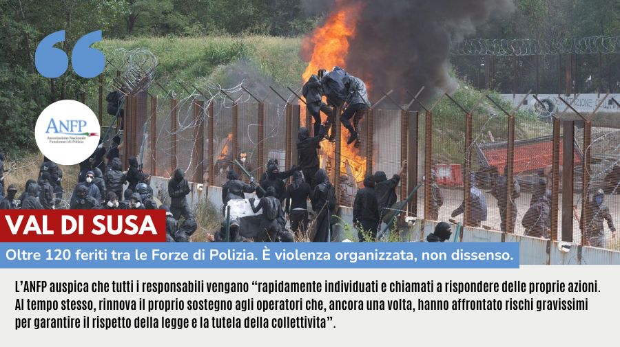 VAL DI SUSA: OLTRE 120 FERITI TRA LE FORZE DI POLIZIA. E' VIOLENZA ORGANIZZATA NON DISSENSO