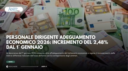 PERSONALE DIRIGENTE ADEGUAMENTO ECONOMICO 2026: INCREMENTO DEL 2,48% DAL 1° GENNAIO