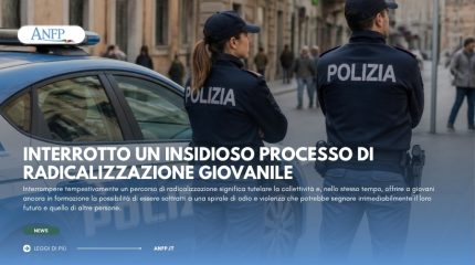 INTERROTTO UN INSIDIOSO PROCESSO DI RADICALIZZAZIONE GIOVANILE