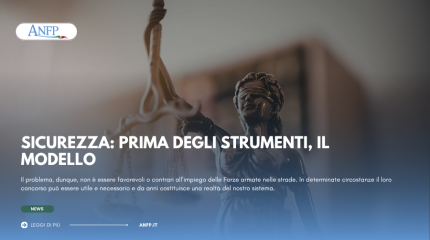 SICUREZZA: PRIMA DEGLI STRUMENTI, IL MODELLO