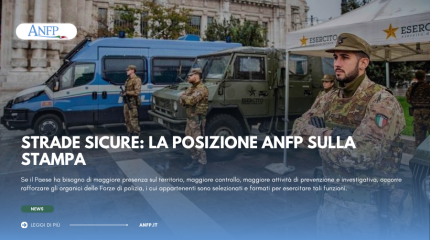 STRADE SICURE: LA POSIZIONE ANFP SULLA STAMPA