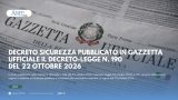 ANFP NOTIZIE: DECRETO SICUREZZA - PUBBLICATO IN GAZZETTA UFFICIALE IL DECRETO-LEGGE N. 190 DEL 22 OTTOBRE 2026