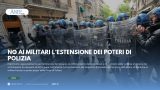 NO AI MILITARI L'ESTENSIONE DEI POTERI DI POLIZIA