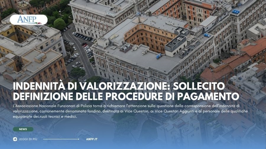 INDENNITÀ DI VALORIZZAZIONE: SOLLECITO DEFINIZIONE DELLE PROCEDURE DI PAGAMENTO