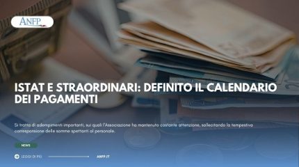 ISTAT E STRAORDINARI: DEFINITO IL CALENDARIO DEI PAGAMENTI